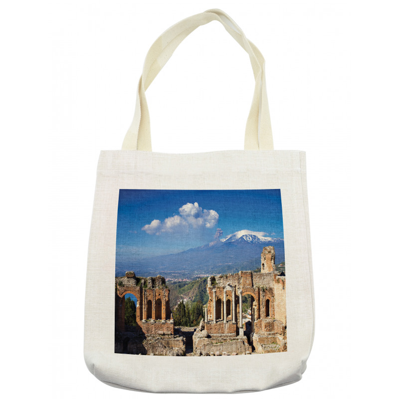 Greek Roman Ruins Landscape Tote Bag