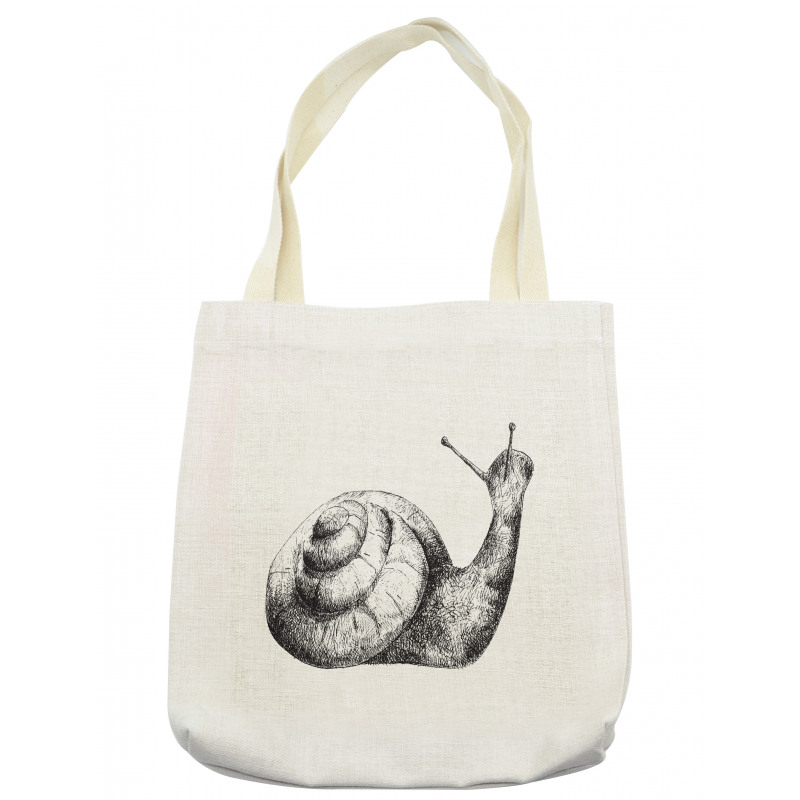 Hand Drawn Slug Sketch Design Tote Bag