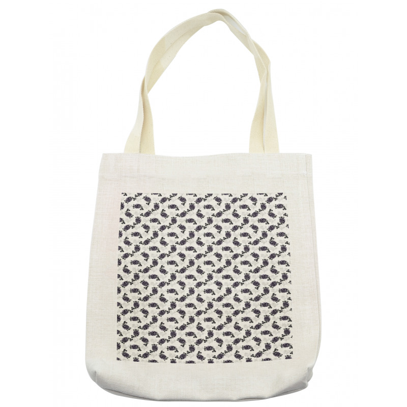 Sketchy Pattern Blueberry Tote Bag