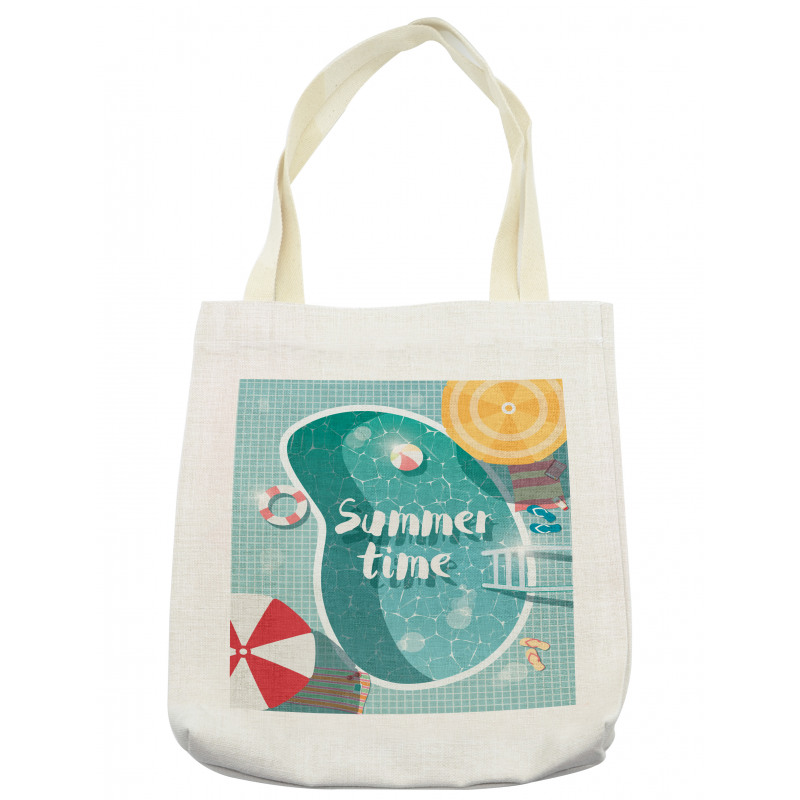 Top View Swimming Pool Tote Bag