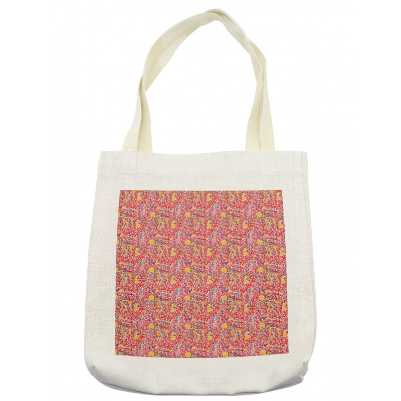 Colorful Reef Marine Life Tote Bag