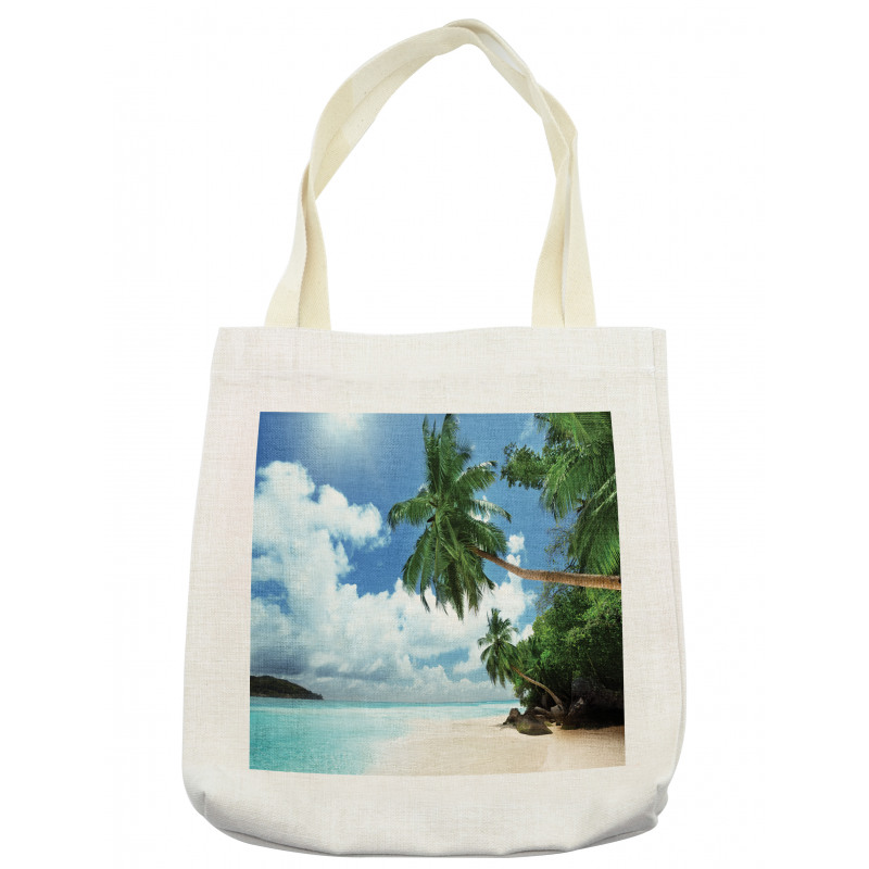 Palm Leaf Island Lagoon Tote Bag