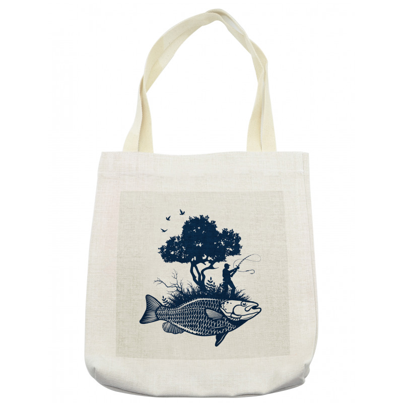 Man on Fish Island Tote Bag