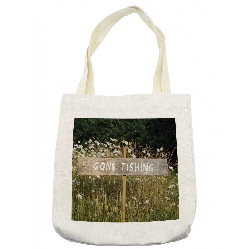 Sign Pole Among Field Tote Bag