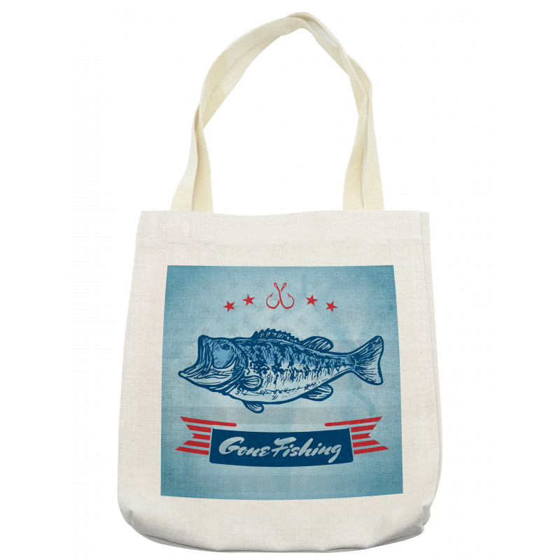 Throat Fish USA Flag Tote Bag