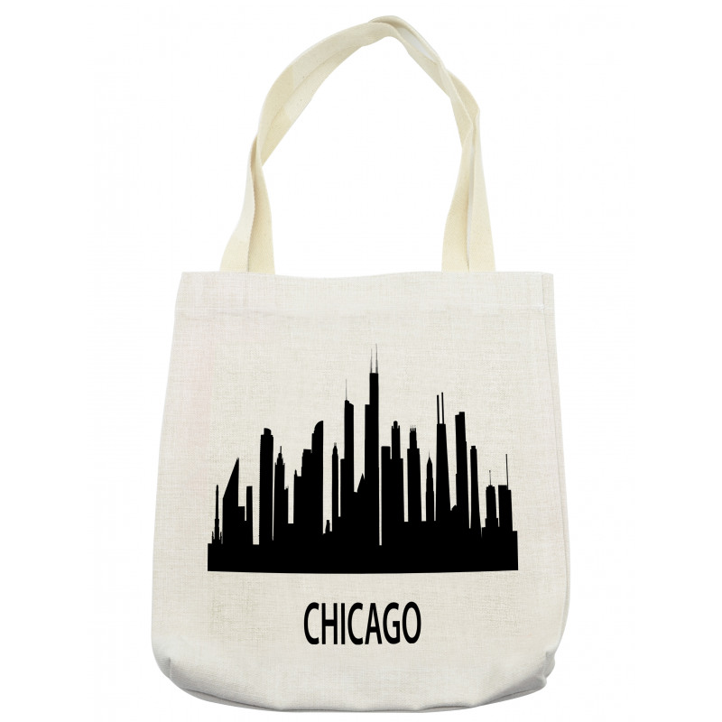 Chicago Line Silhouette Tote Bag