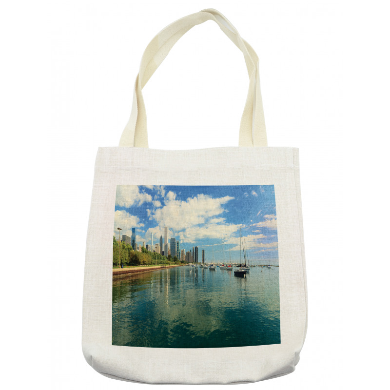 Lake Michigan Day Scenery Tote Bag