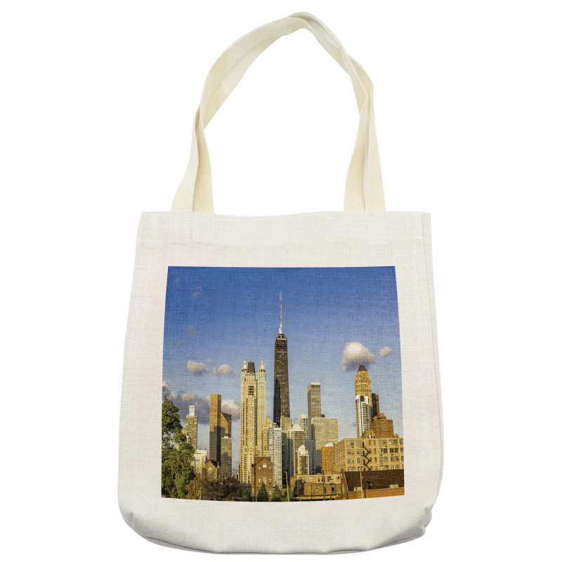 Downtown Chicago Panorama Tote Bag