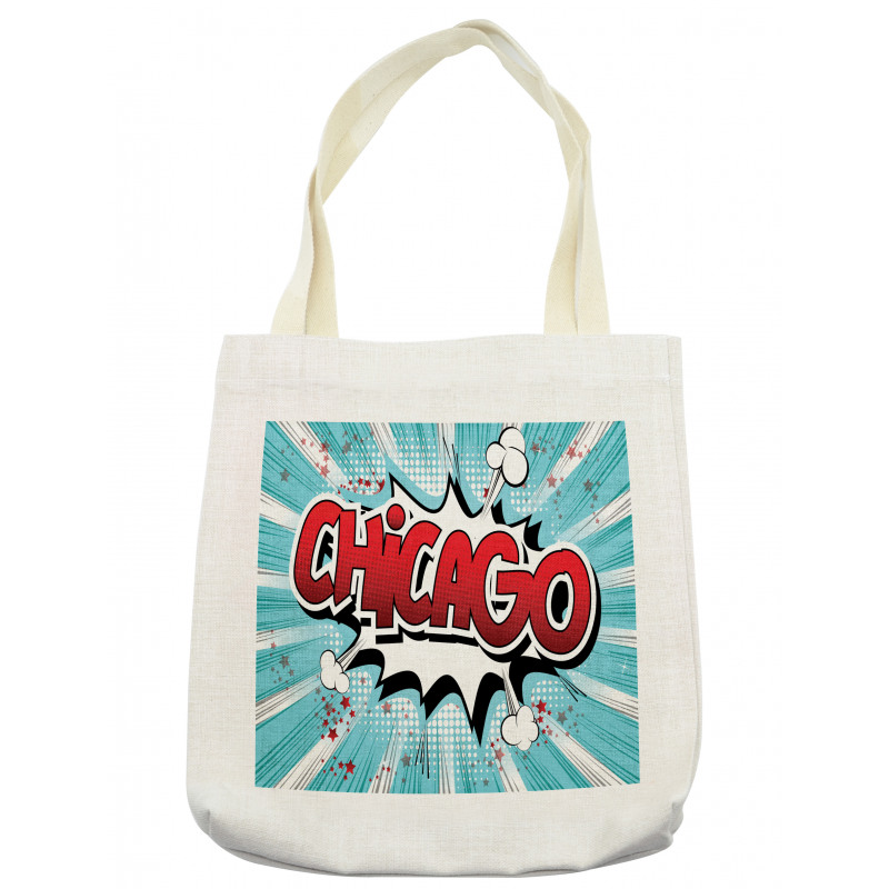 Pop Art Comic Book Chicago Tote Bag