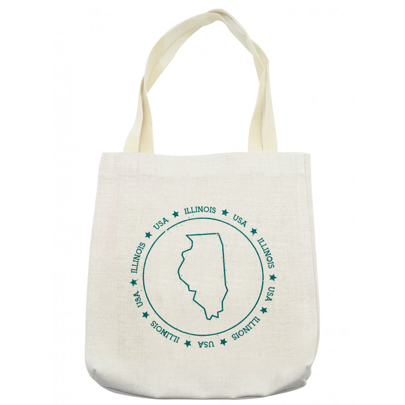 Outline Map in USA Circle Tote Bag