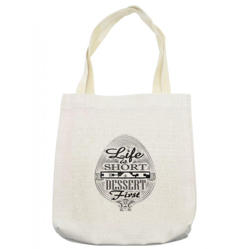 Retro Eat Dessert on Spoon Tote Bag