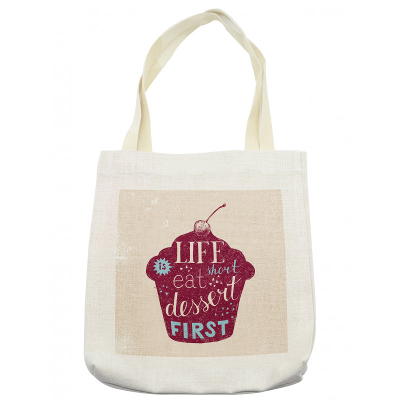 Sketchy Cherry Top Cupcake Tote Bag