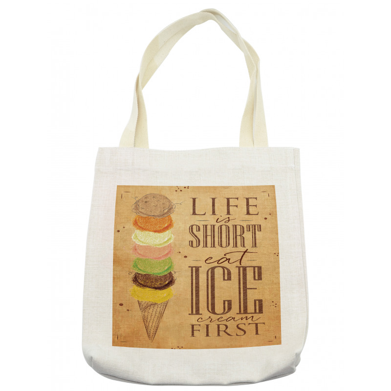 Eat Ice Cream First Scoops Tote Bag