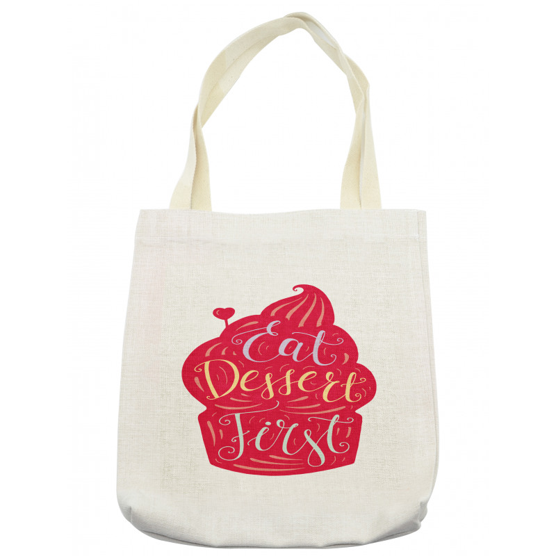 Eat Dessert First Cupcake Tote Bag