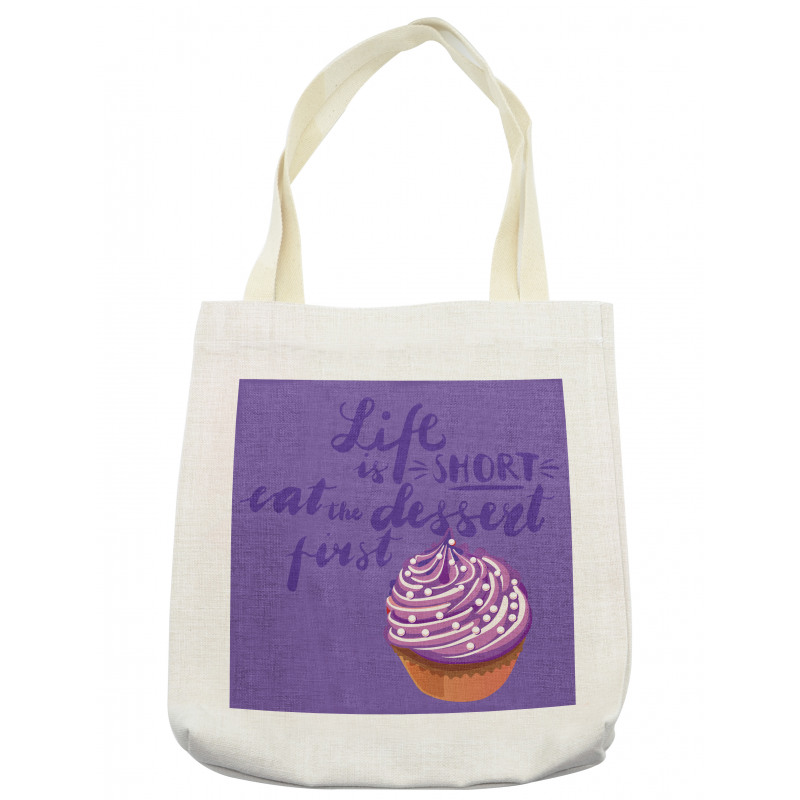 Eat Dessert Vibrant Cupcake Tote Bag