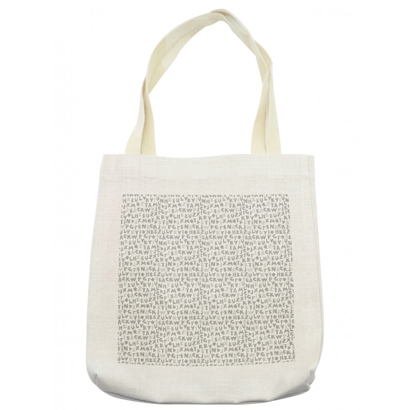 Geometric Letters Tote Bag