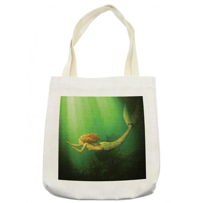 Mermaid with Fish Tail Tote Bag