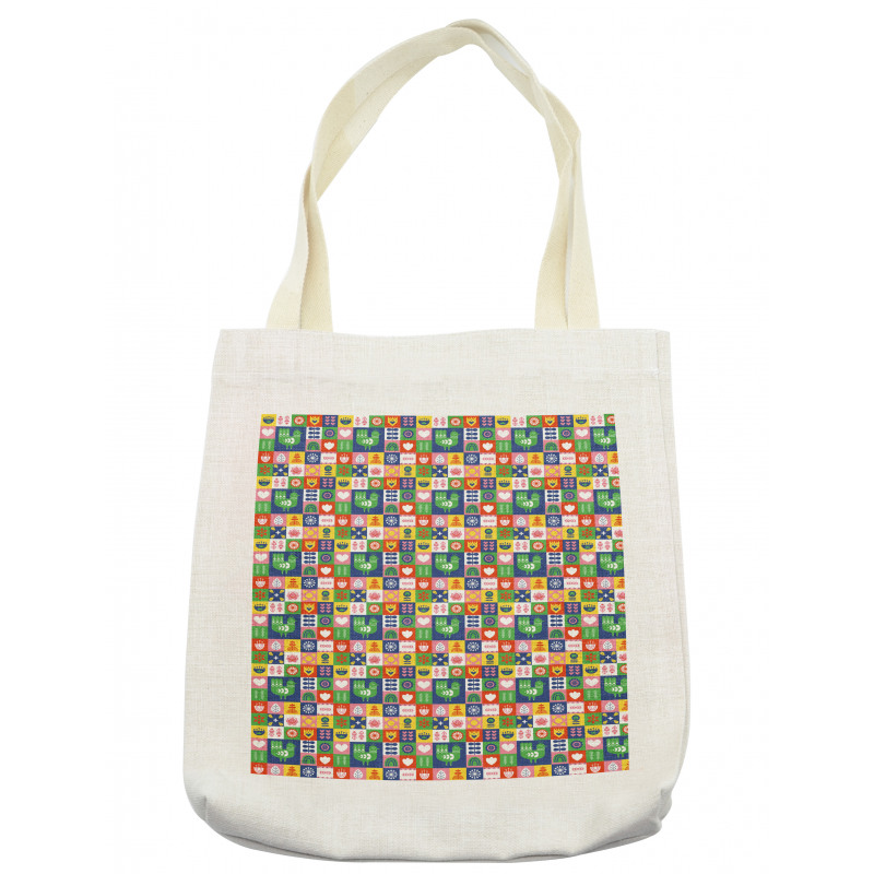 Birds and Flowers Retro Tote Bag