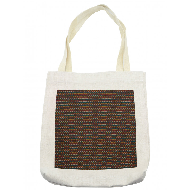 Dark Traditional Chevron Tote Bag