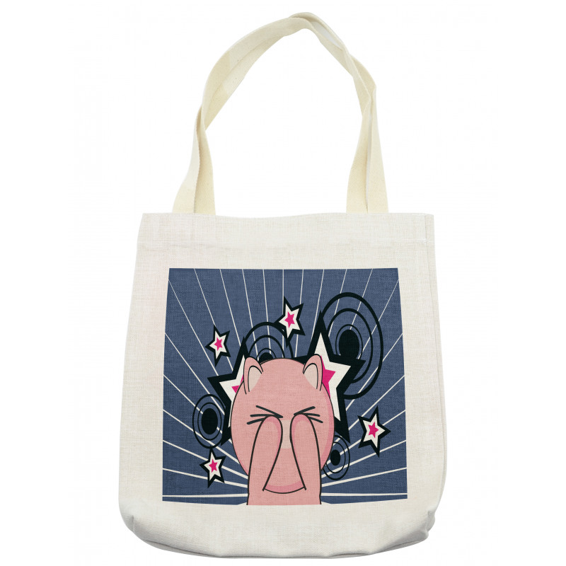 Piggie on Stars and Rays Tote Bag