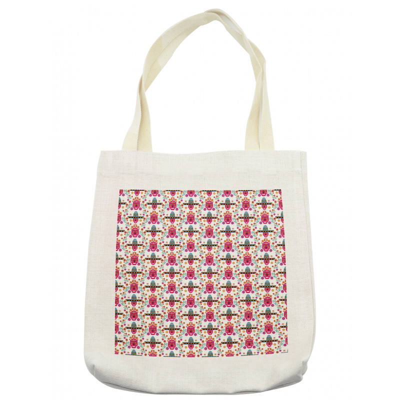 Sombrero Skulls Tote Bag