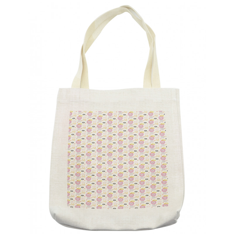 Hand Drawn with Hearts Clouds Tote Bag