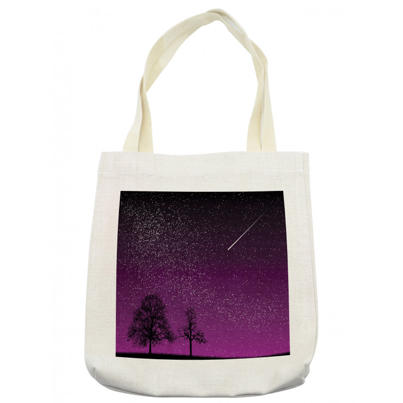 Night Silhouette Star Tote Bag