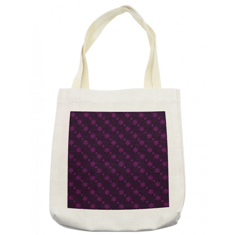 Floral Pattern Dots Tote Bag