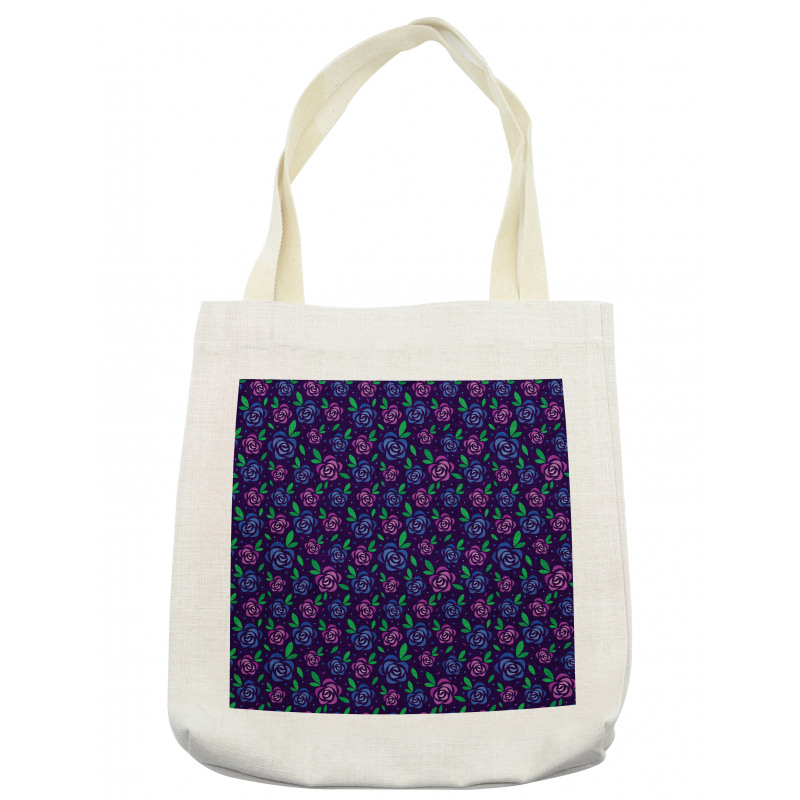 Roses Graphics on Dark Tote Bag