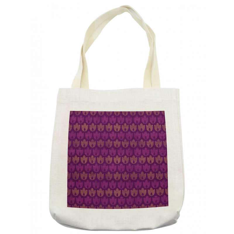 Geometric Tulips Design Tote Bag