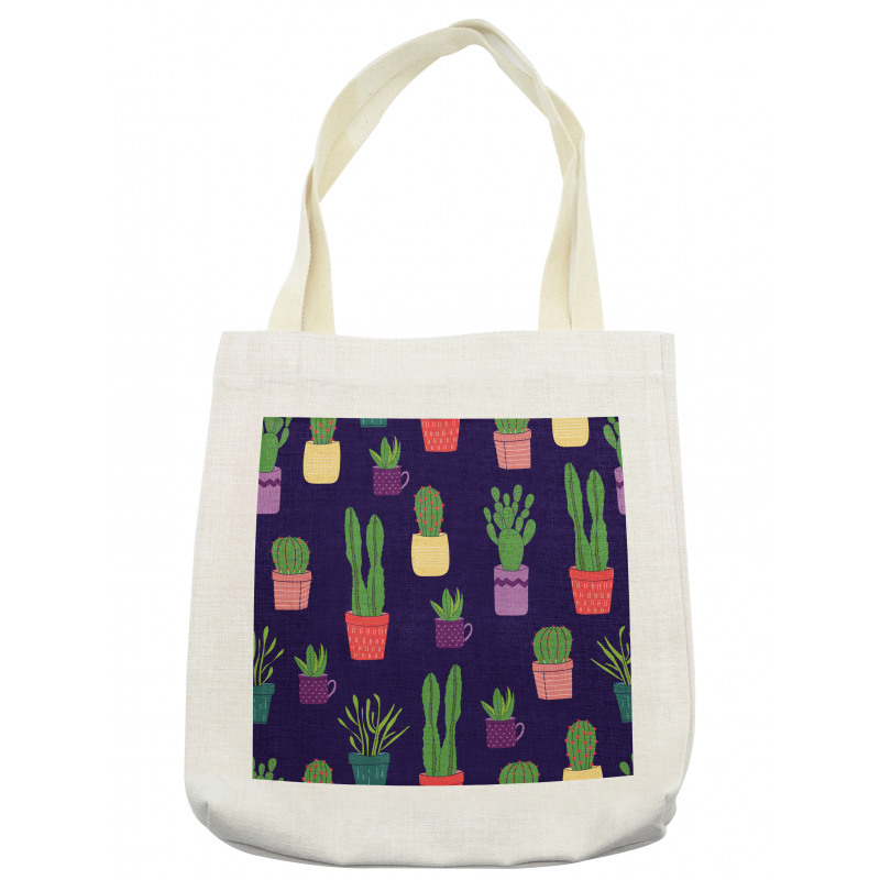 Colorful Pots Plants Tote Bag