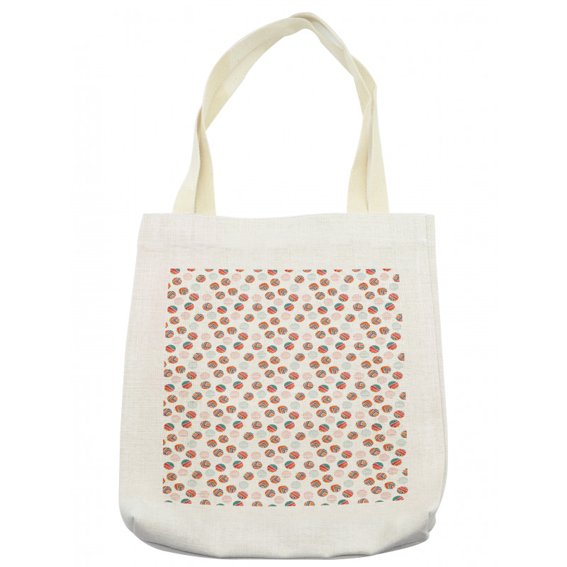 Circular Shapes and Strokes Tote Bag