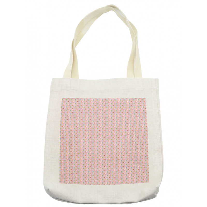 Pinkish Triangular Motifs Tote Bag