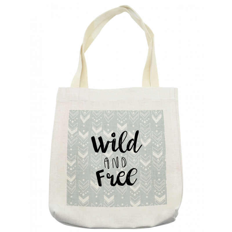 Wild and Free Typography Tote Bag