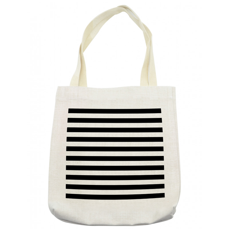 Monochrome Classic Striped Tote Bag