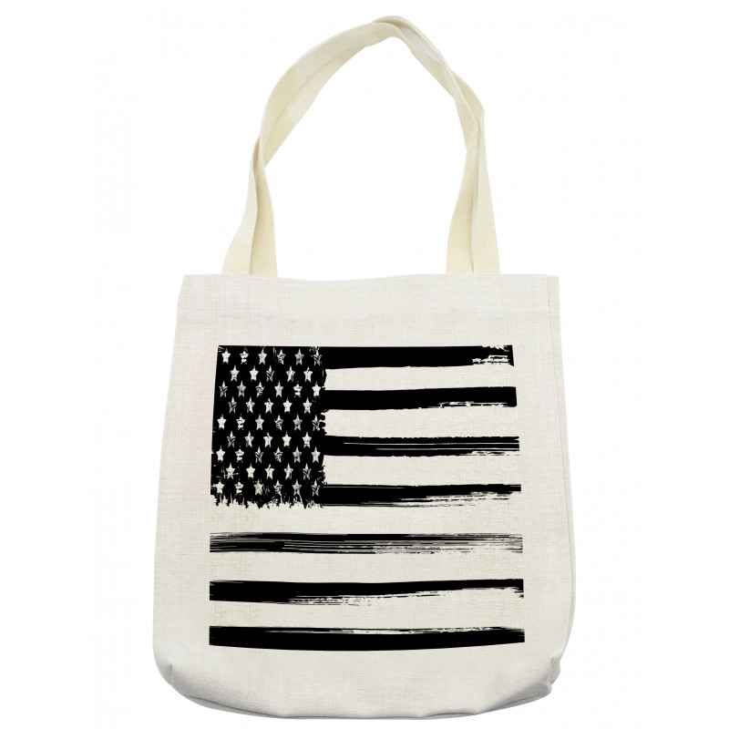 Grunge Monochrome USA Flag Tote Bag