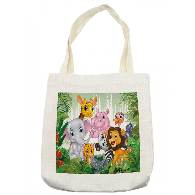 Nursery Happy Animal Doodle Tote Bag