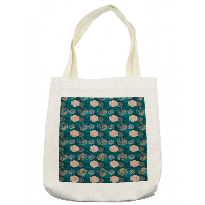 Hexagons in Various Prints Tote Bag