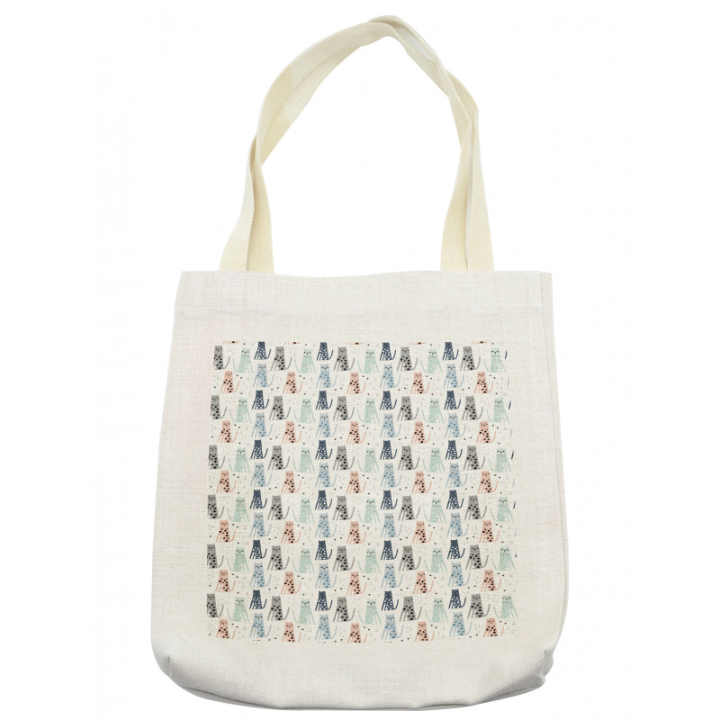 Irregular Cats with Strokes Tote Bag