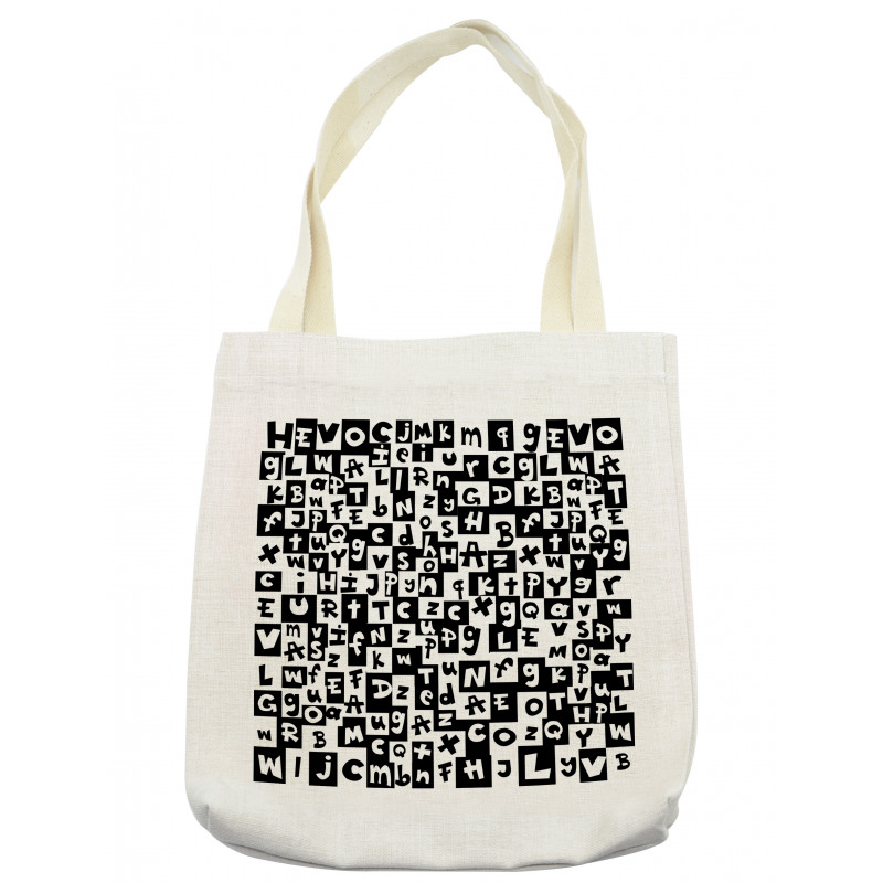 Funky Irregular Letters Tote Bag