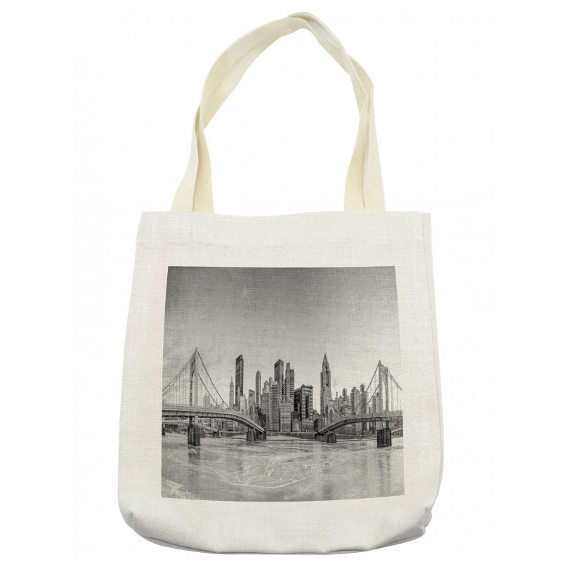 Panoramic Greyscale Tote Bag