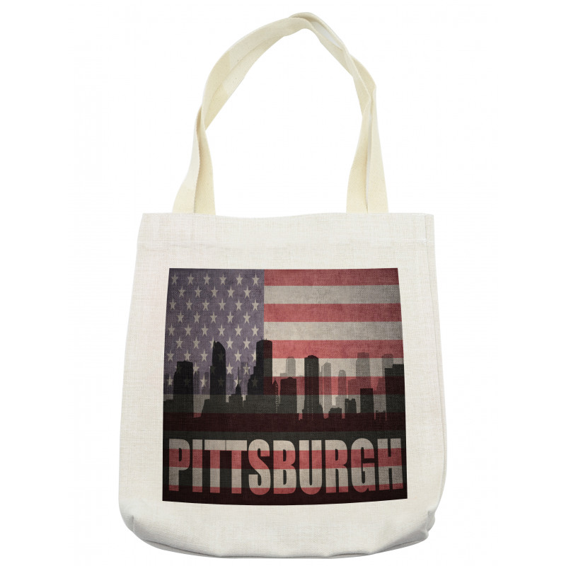 Flag Grunge Themed Tote Bag