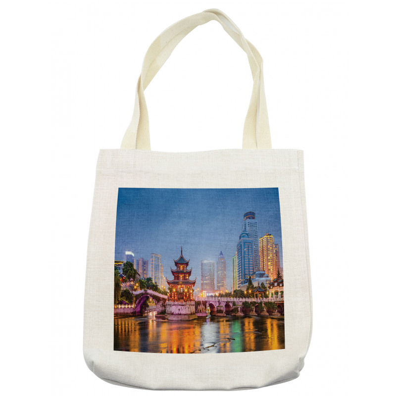 China Cityscape at Dusk Time Tote Bag