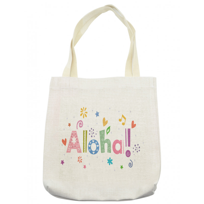 Hawaiian Wording with Motifs Tote Bag