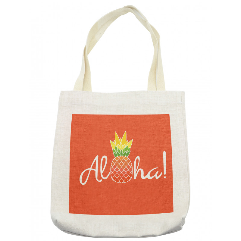 Hawaiian Theme with Pineapple Tote Bag