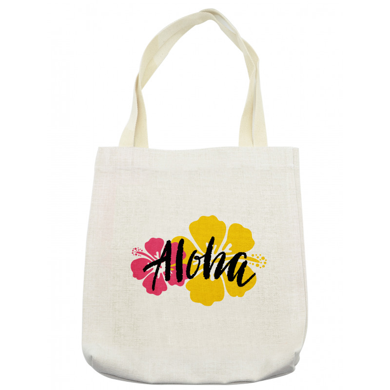 Brush Stroke Effect Hibiscus Tote Bag