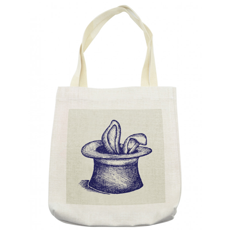 Sketchy Art Rabbit in a Hat Tote Bag