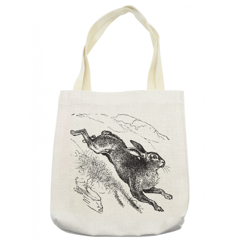 Sketchy Mountain Hare Tote Bag