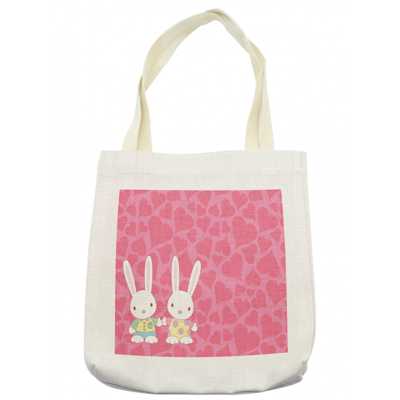 Couple Bunnies in Romance Tote Bag