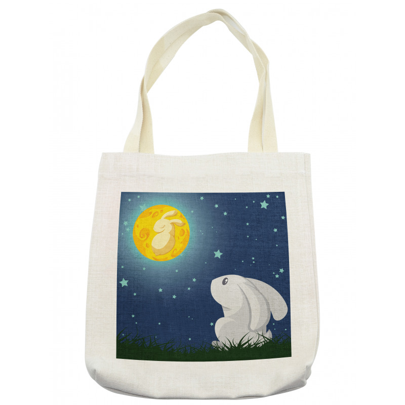 Thinking Staring at the Moon Tote Bag